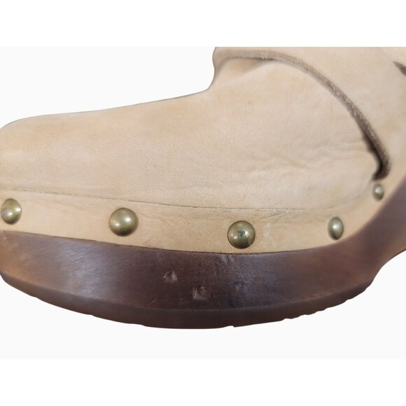 UGG Womens Leather Clogs Size 9 Light Tan - Picture 6 of 16